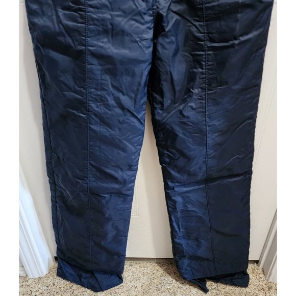 VTG Sno Rags Snow Ski Snowboarding Zip Up Bibs Pants Navy Blue Men's Size 34 - Picture 6 of 13